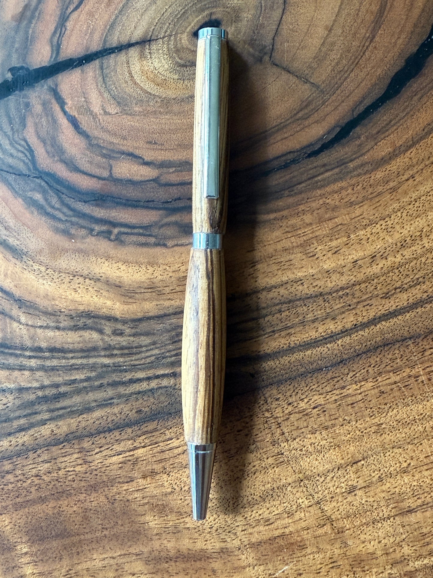 Handmade zebra-wood pen