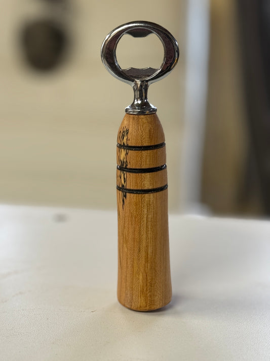 Handmade wood bottle opener