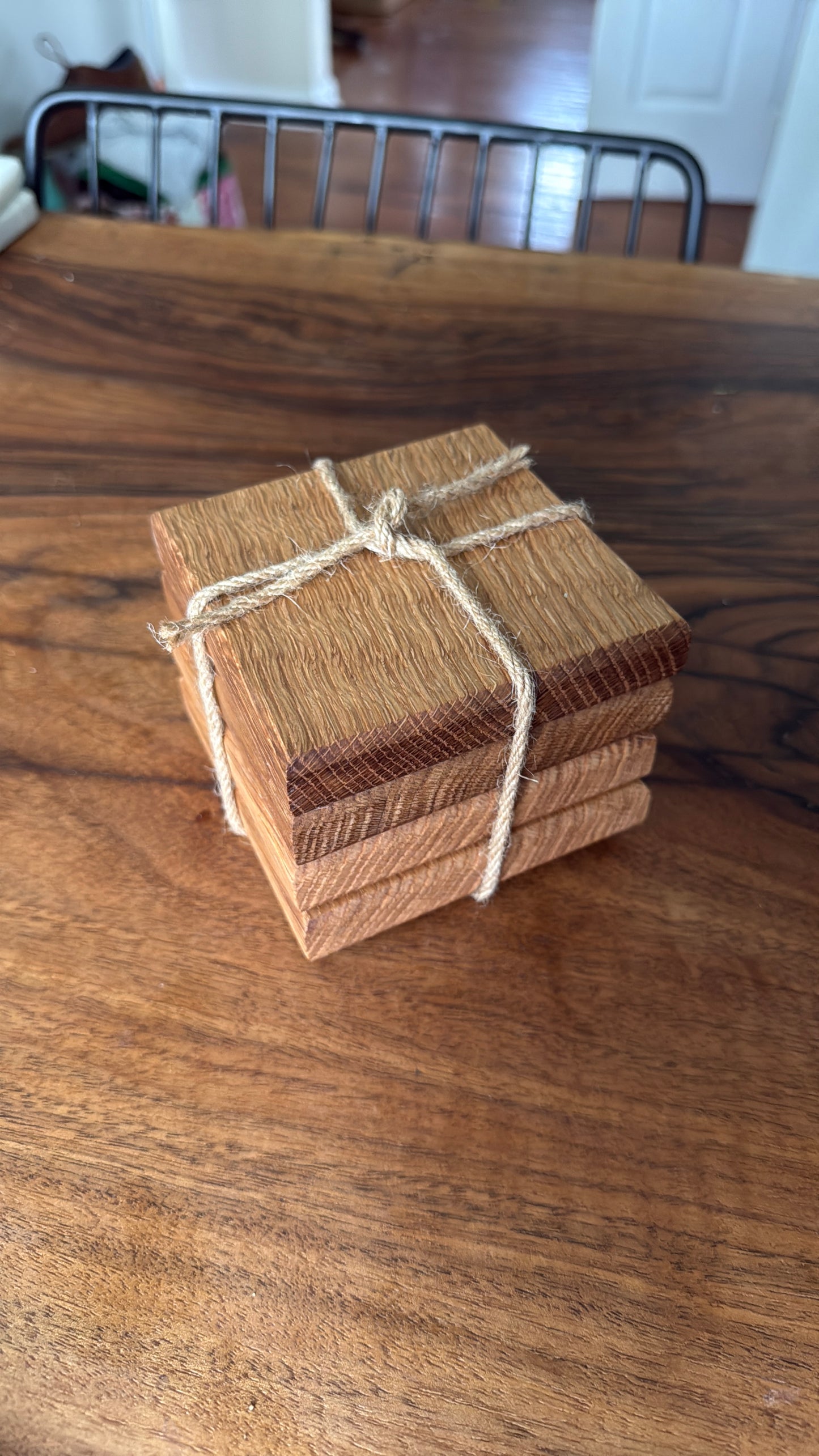 Oak wood coasters(set of 4)