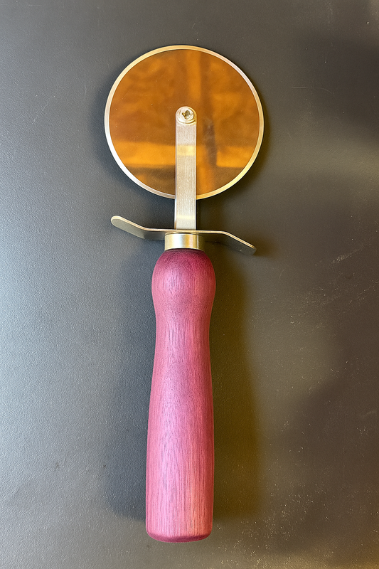 Handmade black walnut pizza cutter (Free Shipping)