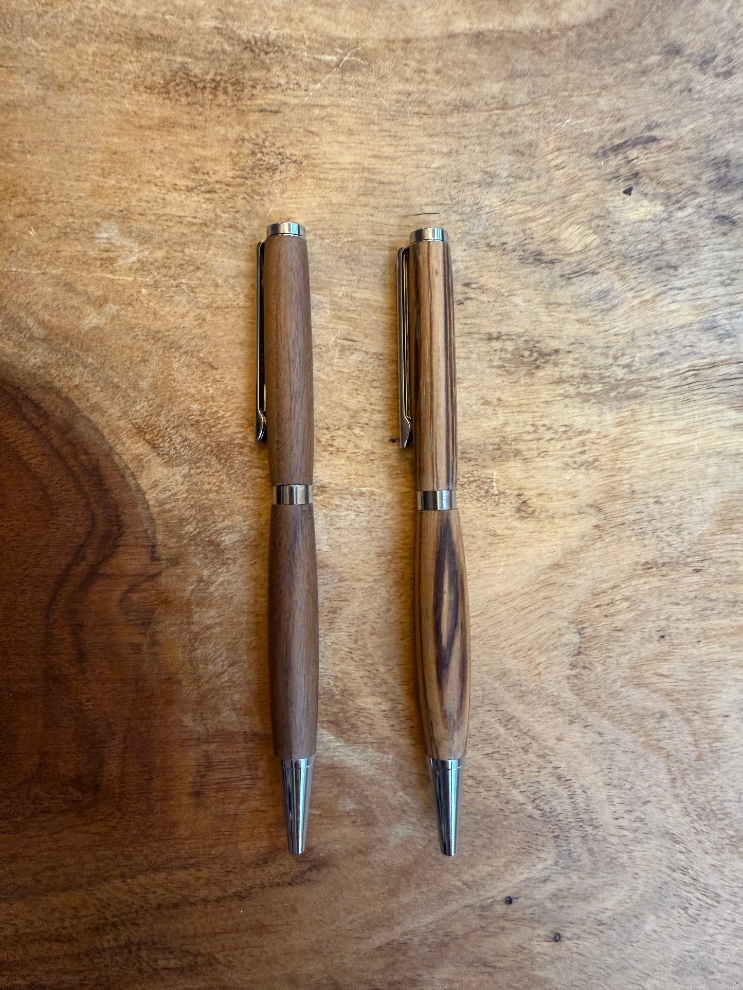Handcrafted wood pen set