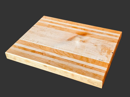 Handmade cherry & maple wood cutting board