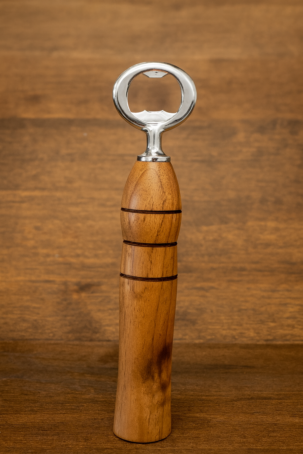 Handmade wood bottle opener