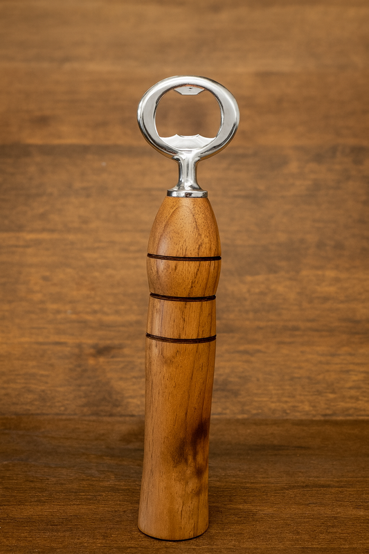 Handmade wood bottle opener