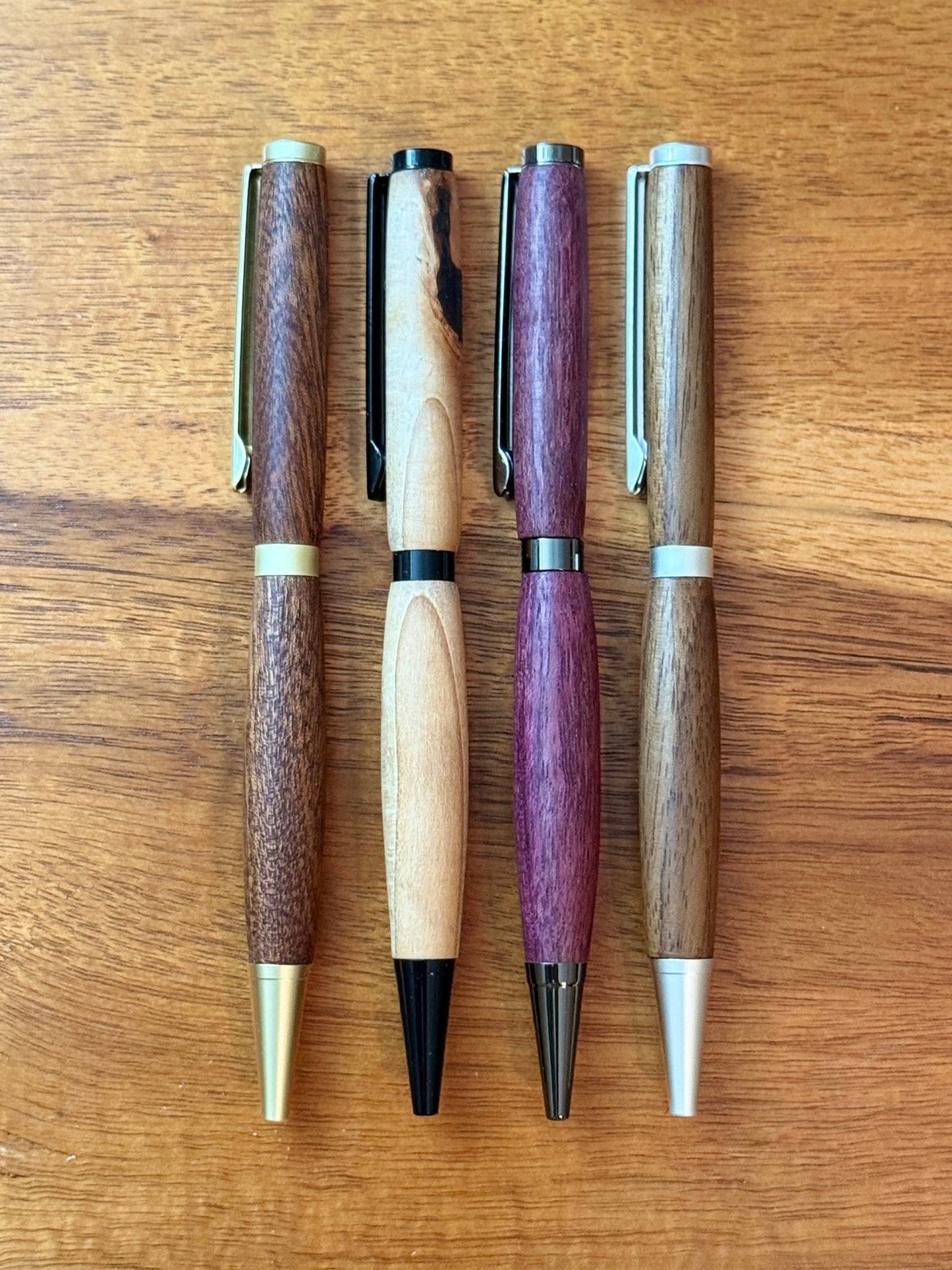 Handcrafted wood pen set