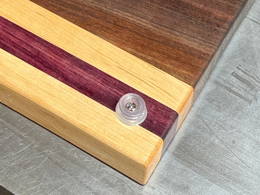 Premium collection handmade maple, black walnut & sapele wood cutting board