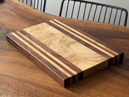 Hand made maple and black walnut cutting board