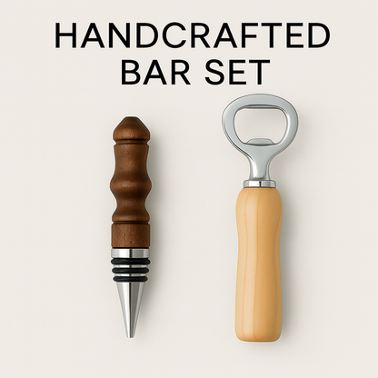 Bottle opener and Wine stopper bar set