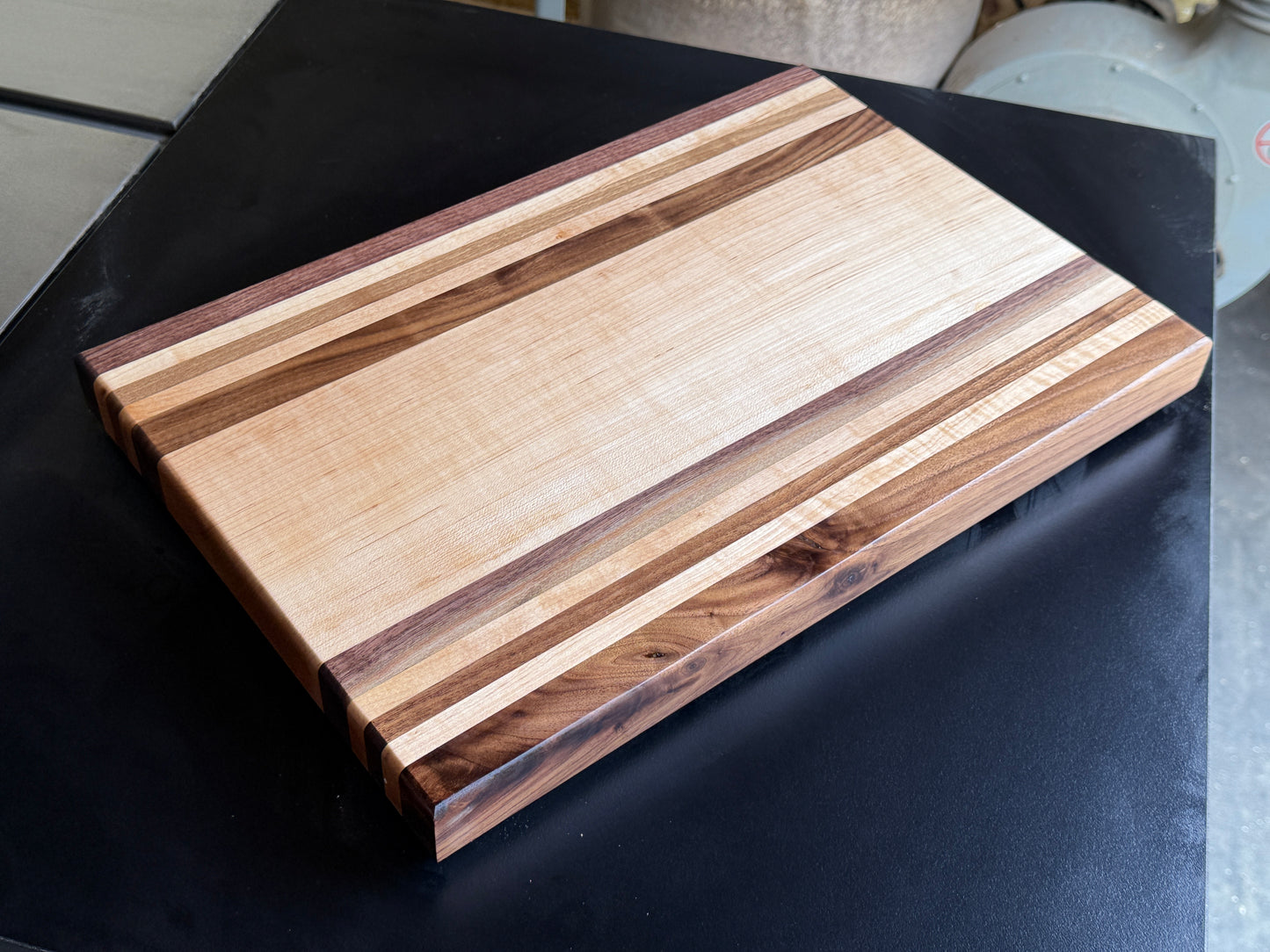 Hand made maple and black walnut cutting board