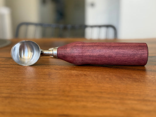 Handmade purple heart Ice cream scoop
