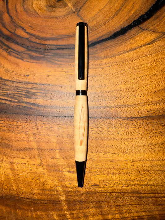 Handmade curly maple wood pen