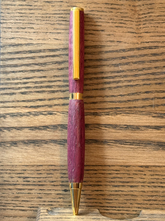 Handmade purple heart wood pen