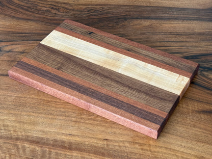 Handmade black walnut, maple & sapele charcuterie board