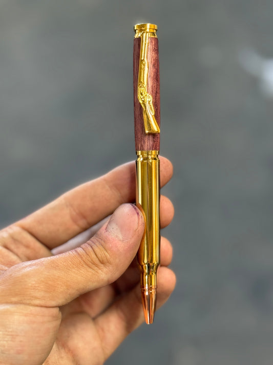 Handmade purple heart wood bullet pen