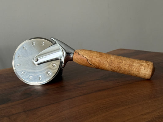 Handmade spalted maple pizza cutter