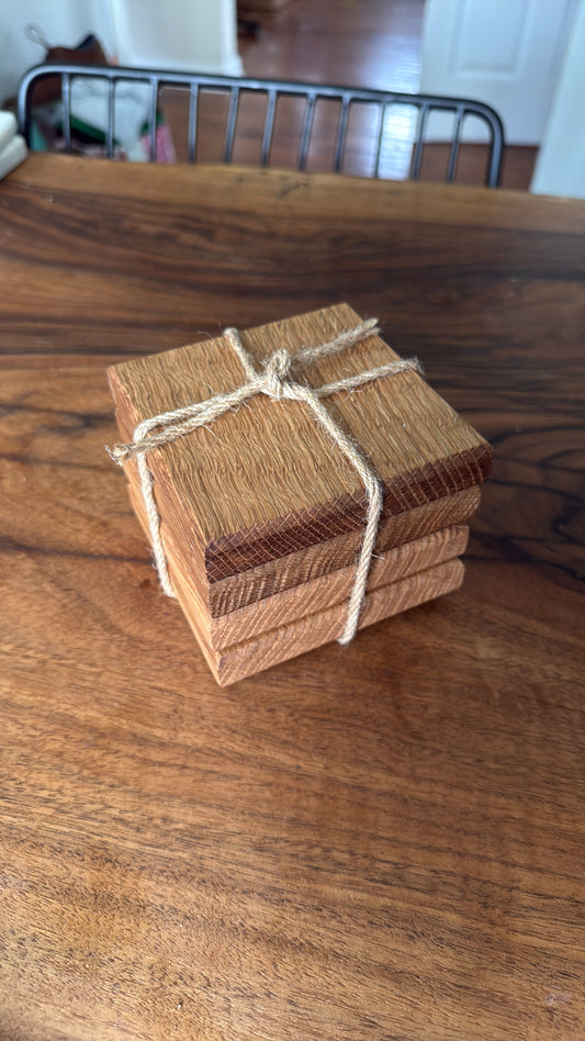 Oak wood coasters(set of 4)