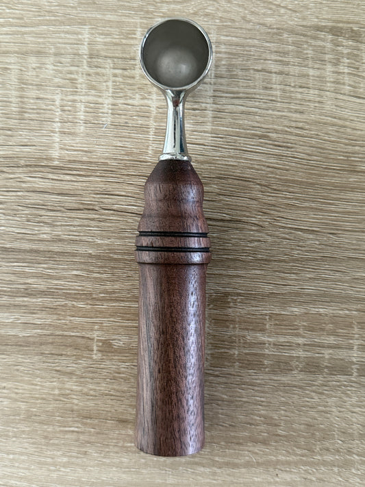 Handmade black walnut wood coffee scoop