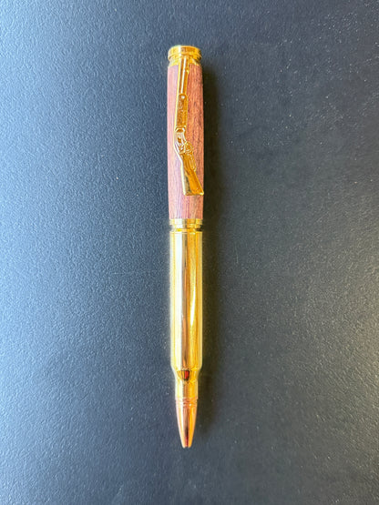 Handmade purple heart wood bullet pen
