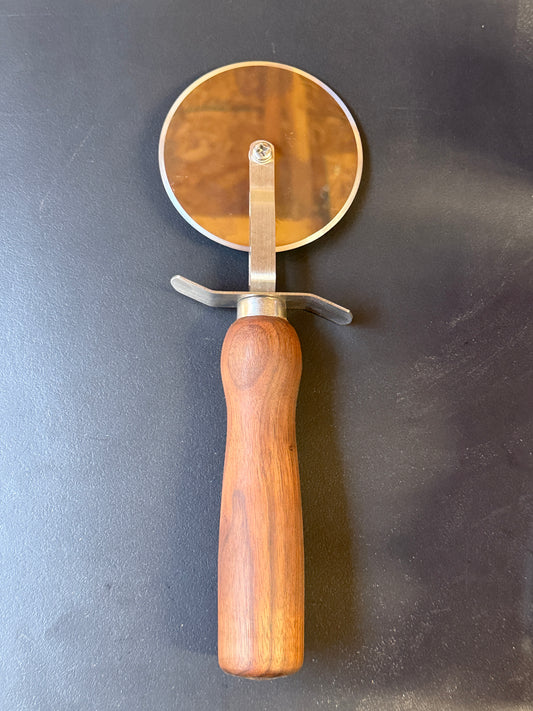 Handmade black walnut pizza cutter (Free Shipping)