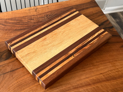 Hand made maple and black walnut cutting board