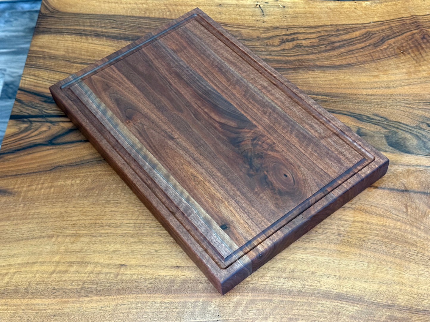 Handmade black walnut cutting board