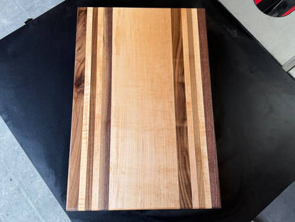 Handmade black walnut & maple wood cutting board (Free Shipping)