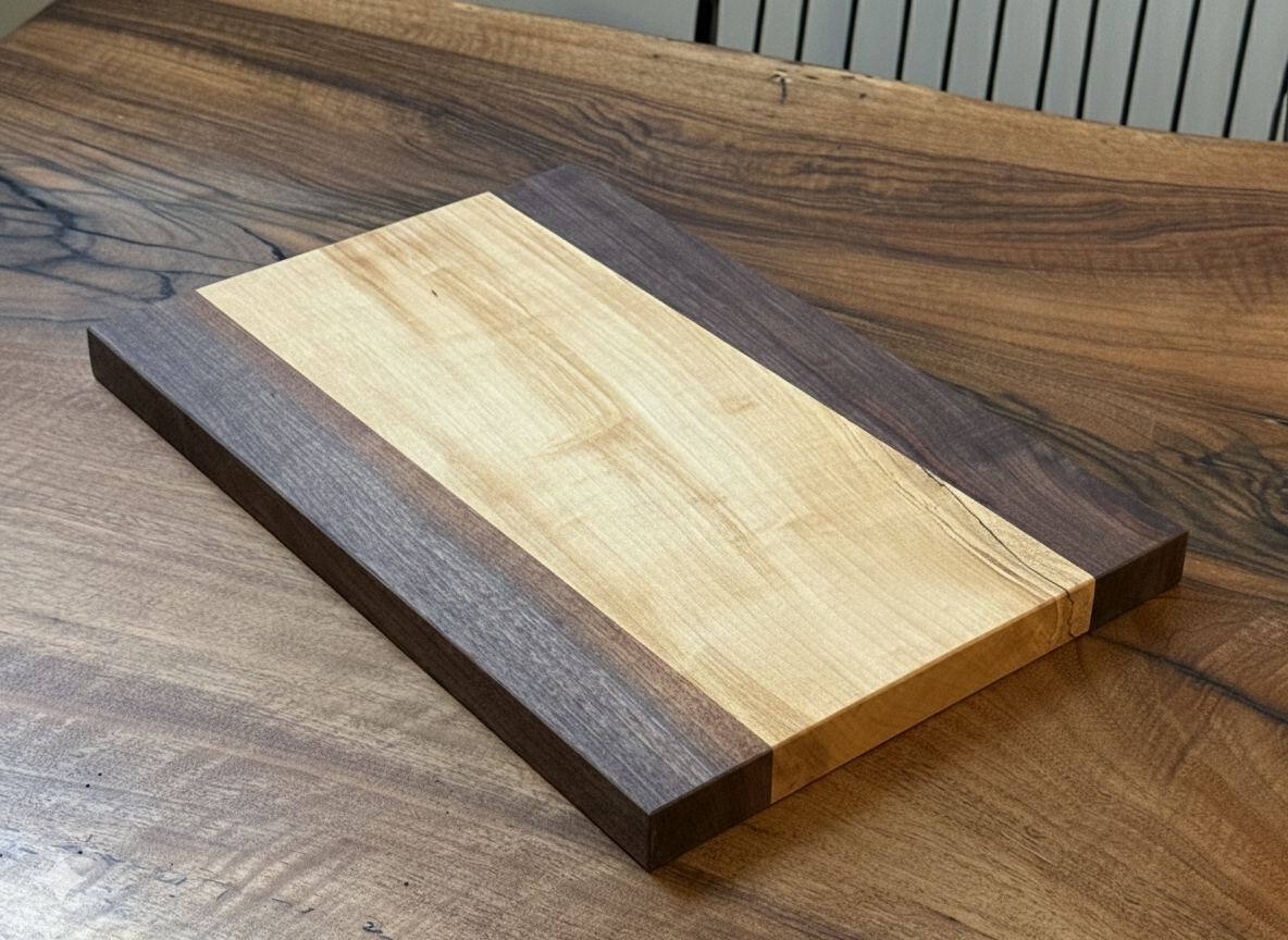 Hand made maple and black walnut cutting board