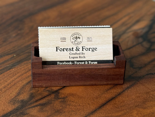 Black Walnut Business Card Holder