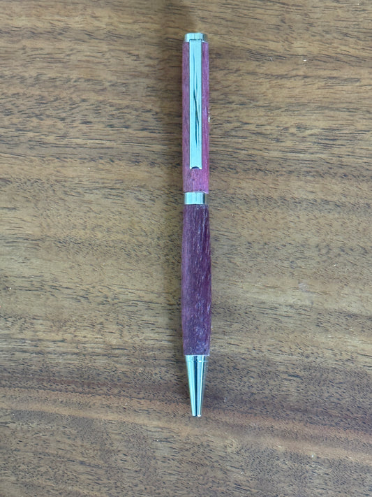 Handmade purple heart wood pen