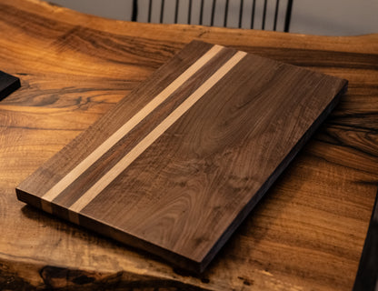 Handmade black walnut & maple charcuterie board