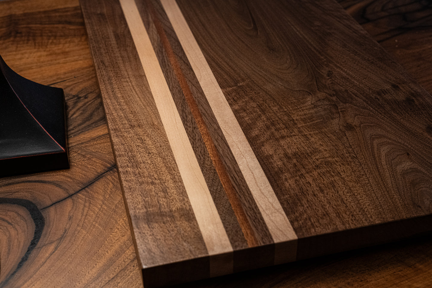 Handmade black walnut & maple charcuterie board